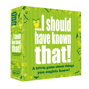 I should have known that!